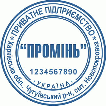 Эскиз печати для юридических лиц (предприятий) - арт. 2-3